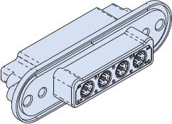 792-003S Panel Mount Plug Connectors, Snap-in, Rear Release Contacts