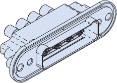 792-004P Panel Receptacle Connectors, Snap-in, Rear Release Contacts