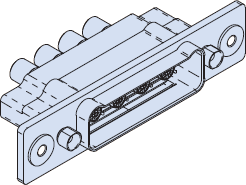 792-014P Float Mount Receptacle Connectors, Snap-in, Rear Release Contacts