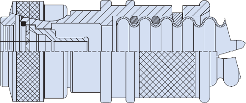 Guardian System - Metal, Convoluted Tubing to Connector Backshell for Series 72 Annular Convoluted Tubing 712-894