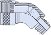 90° and 45° Backshell for PEEK Convoluted Tubing, 189-021