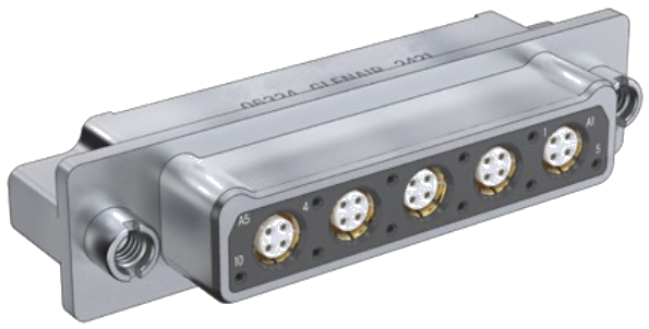 792-018 Quadrax PCB Plug, Straight PC Tails