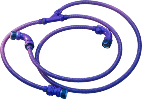 Purple PEEK Fiber Optic Convoluted Tubing System
