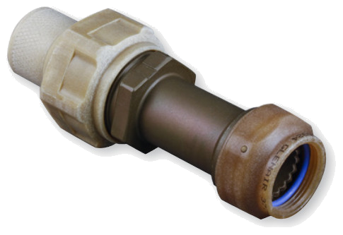 Composite Backshell with Helical Conduit Adapter, FiberCon 377-041