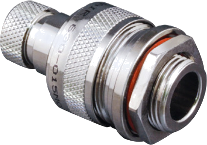 Cable Bulkhead Adapter with Strain Relief and Braid Sock 630-015