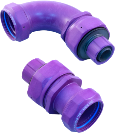 Self-Locking Convoluted Tubing Adapter, Composite, 337V*014