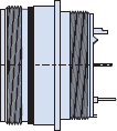 MIL-DTL-83723 Series III Type Wall Mount Receptacle, Threaded Coupling EMI/RFI Filter 240-837W