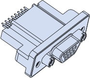 Series 79 Filtered Plug, Rear Panel Mount with Straight PC Tails, 240-790-029