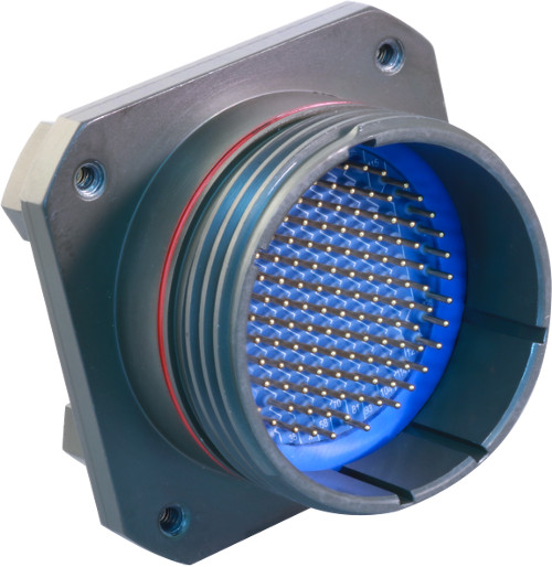 D38999 Series III Type EMI/RFI Filter Dual Flange Wall Mount Receptacle Connector 240-383D