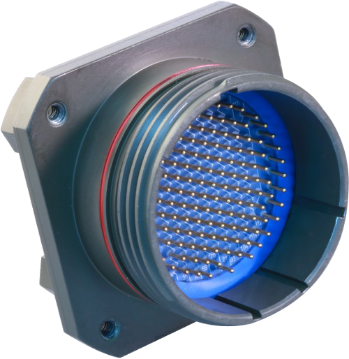 D38999 Series III Type EMI/RFI Filter Dual Flange Wall Mount Receptacle 240-383D