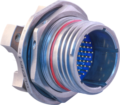 D38999 Series III Type EMI/RFI Filter Dual Flange Jam Nut Receptacle 240-383E