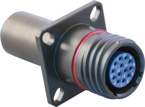 D38999 Series III Type EMI/RFI Filter Wall Mount Receptacle with Crimp Contacts 240-383R