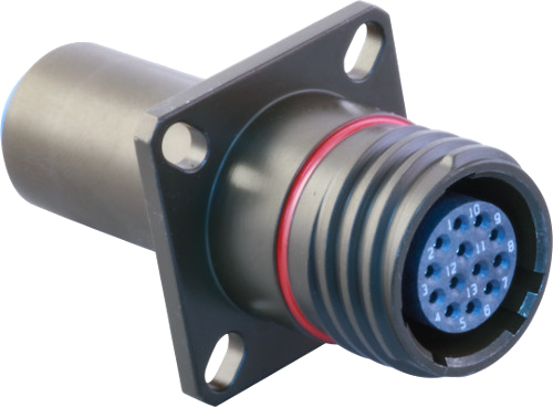 D38999 Series III Type EMI/RFI Filter Wall Mount Receptacle with Crimp Contacts 240-383R