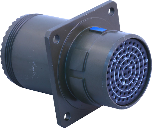 MIL-DTL-38999 Series IV Type Wall Mount Receptacle with Crimp Contacts EMI/RFI Filter 240-384R