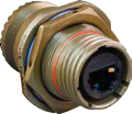 MIL-DTL-38999 Series III Type TVS Connector Jam Nut Receptacle with RJ45 Jack To Rear Solder Cup or PC Tail Termination and Accessory Threads 244-003