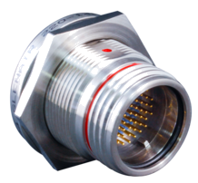 High-Pressure Environmental/Hermetic Jam Nut Receptacle with Accessory Threads, Rear Mount 220-04 and 220-14