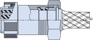 High-Pressure Environmental Cable Plug with Wire Mesh Cable Grip 227-158
