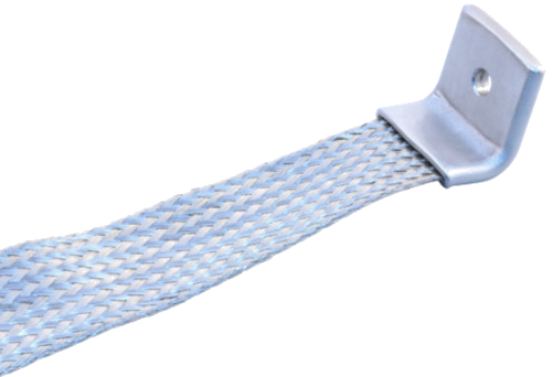 Low-Resistance A-A-59569 Ground and Bond Straps, Stainless Steel Braid 107-104