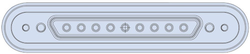 Rear-Panel Mount Hermetic Feedthrough, Pin-Socket, 790-090