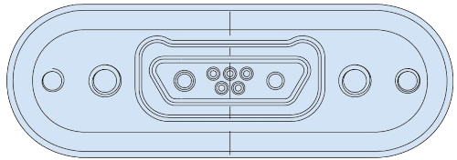 Rear-Panel Mount Hermetic Feedthrough, Pin-Socket, Scoop-Proof, 791-070