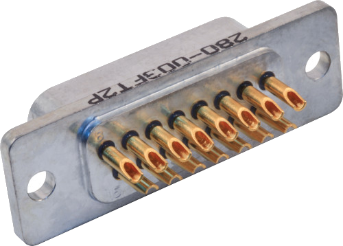 Glass-Sealed D-Subminiature Hermetic Socket Connector, 280-003