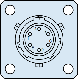 Bayonet Coupling Narrow Flange Mount Receptacle, 230-035
