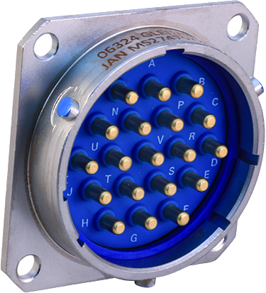 Wall Mount Hermetic Receptacle, MIL-DTL-38999 Series II, MS27475, 232-100-H0