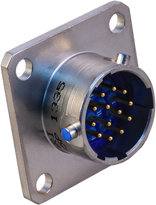 Box Mount Hermetic Receptacle, MIL-DTL-38999 Series II, MS27476, 232-100-H2