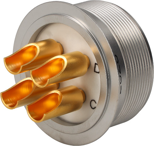 Threaded Coupling Solder Mount Receptacle Connector, 250-014