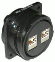 MIL-DTL-5015 Type Reverse Bayonet Coupling with Double RJ45 Connectors