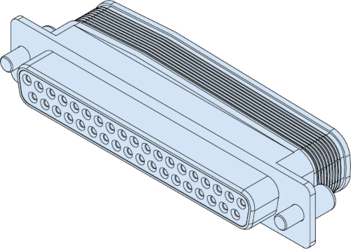 Combo Cable Socket Connectors with Standard Mounting Flange, Integral Banding Platform and Crimp Termination, 280-108