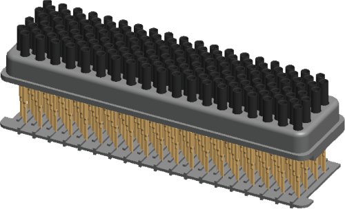 Staggered-Grid, Entire Bay, Backplane, Compliant Tail, BR1-103