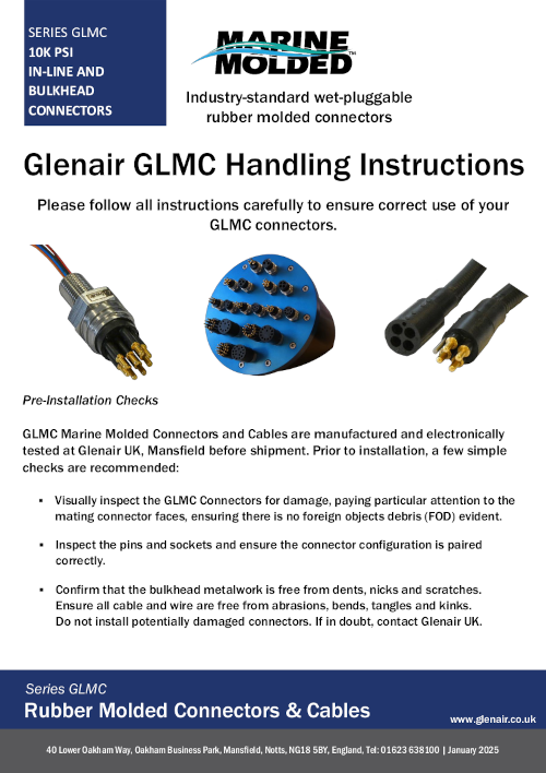 Glenair GLMC Handling Instructions