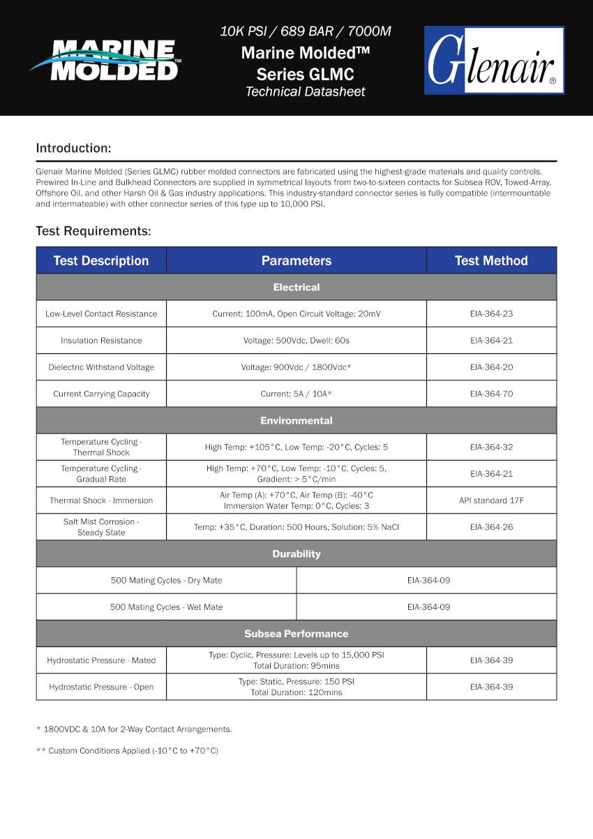 GLMC Technical Datasheet and Qualification Summary
