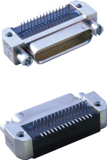 Hybrid Right-Angle PCB Connectors, Jackpost GHSM-HBR