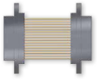 Micro-D Low Profile Plastic Shell Connector, Back-To-Back Cables, Series MWDL