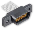 Micro-D Low Profile Plastic Shell Connector, Solid Wire Termination, Series MWDL