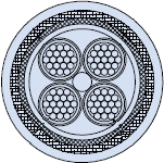 110 Ohm Quad Cable with FEP, Polyurethane or No Jacket 963-006