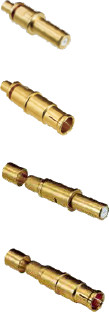 Size #8, 4 GHz Max Frequency, 75 Ohm Low-Loss Matched-Impedance Coax Contacts
