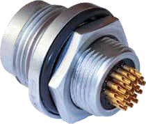 Series 802 Hermetic Receptacle with Accessory Threads, PC Tails/Solder Cup, 802-013