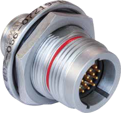 Series 802 Hermetic Receptacle with Crimp Removable Termination and Integral Banding Porch, 802-056