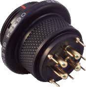 Receptacle with PC Tails, Solder Cups and Ground Pins, 804-032