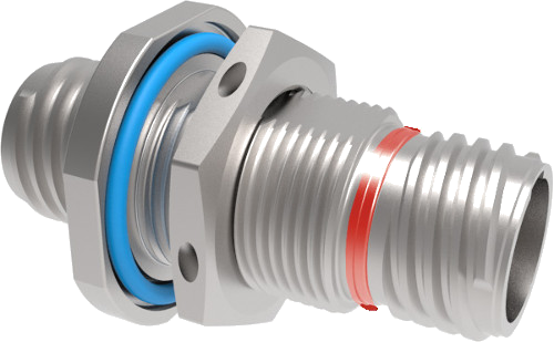 Jam Nut Receptacle, Bulkhead Feed-Thru, Environmental 806-030