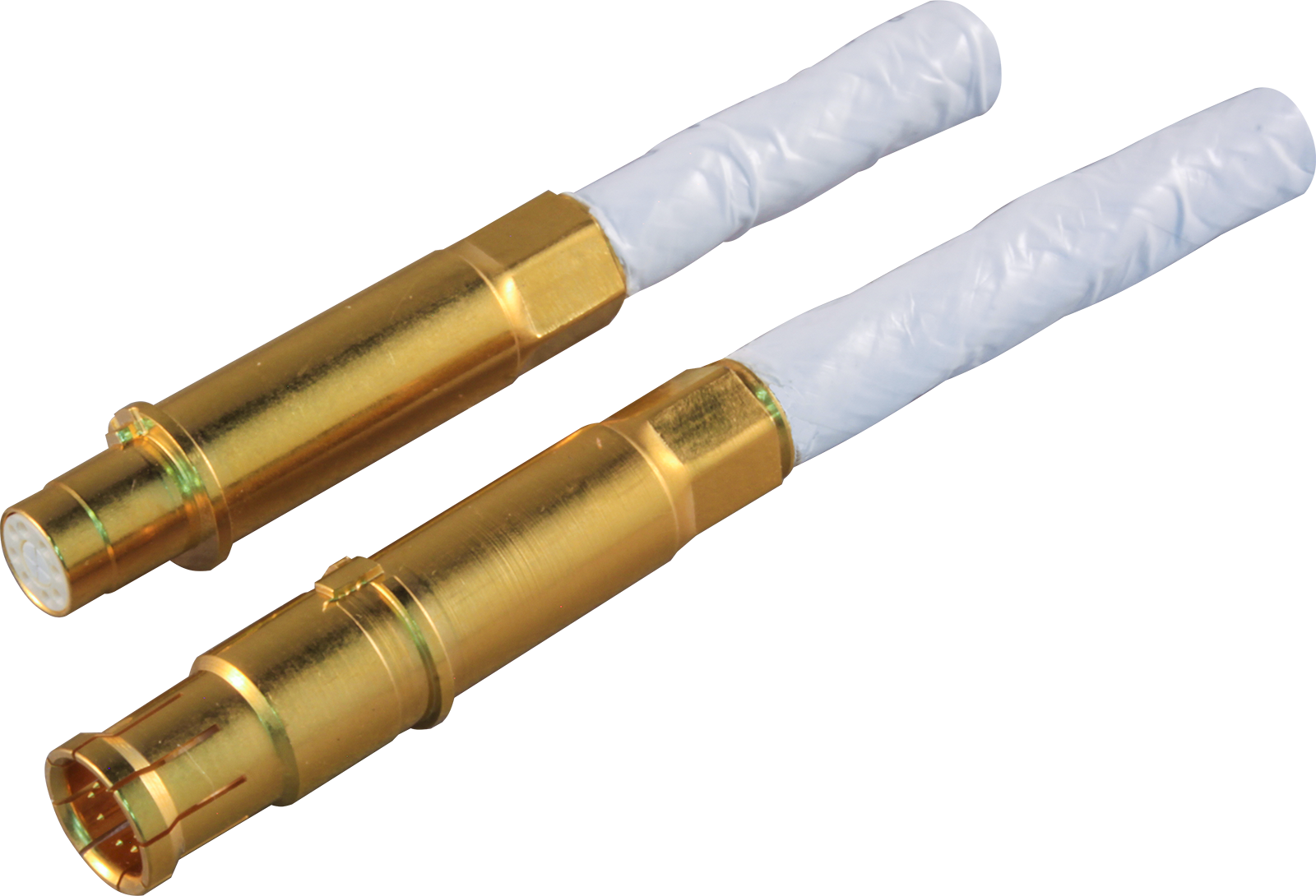 Series 806 Mil-Aero White, Blue, and Red El Ochito Discrete Contacts and Single or Double Ended Cable Assemblies