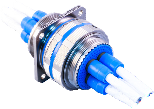 Series 806 Mil-Aero White, Blue, and Red El Ochito Discrete Contacts and Single or Double Ended Cable Assemblies