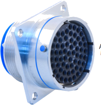 MIL-DTL-26482 Series 2 Type Bayonet, Narrow-Flange Wall-Mount Receptacle, 260-002-70