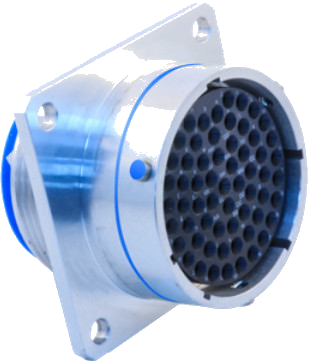 MIL-DTL-26482 Series II Type Bayonet, Wide-Flange Wall-Mount Receptacle, 260-002-72