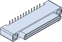 890-010 and 890-011 Vertical Surface Mount PCB Connectors
