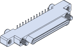 890-017 and 890-018 Vertical Surface Mount PCB Connectors with Jackscrews