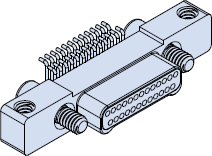 891-019 and 891-020 Right Angle Surface Mount PCB Nano Rectangular Connectors with Jackscrews